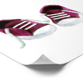 Roze Baby Sneakers Kunst schilderen, meisjesruimte Poster (Hoek)