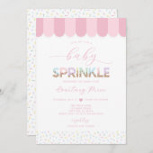 Roze Baby Sprinkle Baby shower Kaart (Voorkant / Achterkant)