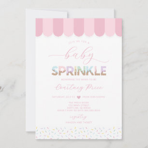 Roze Baby Sprinkle Baby Shower Kaart