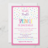 Roze Baby Sprinkle Kaart (Voorkant)