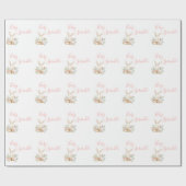 Roze Baby Sprinkle Script Baby shower Gift Cadeaupapier (Vlak)