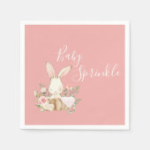 Roze Baby Sprinkle Script Baby shower Servet (Voorkant)