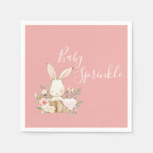  Roze Baby Sprinkle Script Baby shower Servet
