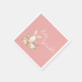 Roze Baby Sprinkle Script Baby shower Servet (Hoek)