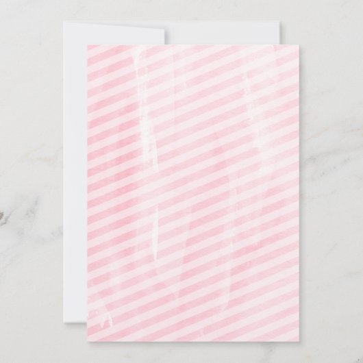 Roze Baby Sprinkle Tea Party Waterverf Kaart (Achterkant)