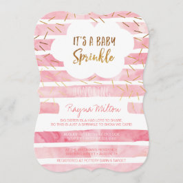 Roze Baby Sprinkle Uitnodigingen voor een Baby Gir