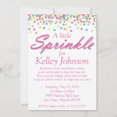 Roze Baby sprinkletschoen uitnodigen Kaart (Voorkant)