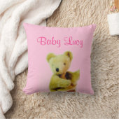 Roze Baby Teddy Bear Sierkussen (Deken)