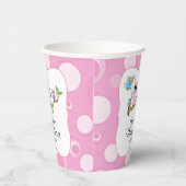 Roze Baby Uil Papieren Bekers (Rechts)