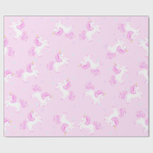 Roze Baby Unicorn Wrapping Paper