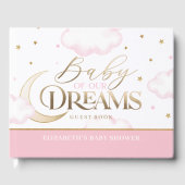 Roze Baby van ons Dreams Baby shower Gastenboek (Voorkant)