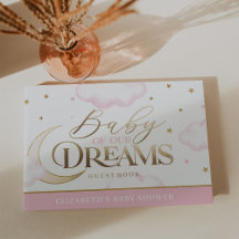 Roze Baby van ons Dreams Baby shower Gastenboek