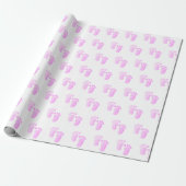Roze Baby voeten op wit Cadeaupapier (Uitgerold)