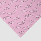 Roze Baby voetenpatroon Tissuepapier (Detail)