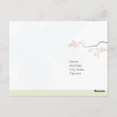 Roze Baby vogel Dank u Briefkaart (Achterkant)
