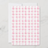 Roze Baby waslijn Schattige Rustiek Meisje Baby sh Kaart (Achterkant)