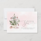 Roze Baby zijn koude buitenste baby shower bedankt Kaart (Voorkant)