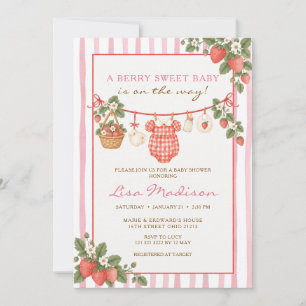 ROZE Baby Zoete Kleine Aardbei Baby Borrel Kaart