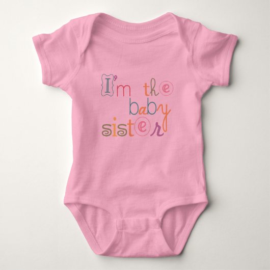 Roze Baby Zuster Meisje Baby Romper (Voorkant)