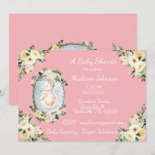  roze babybaby-schoeisel kaart (Voorkant / Achterkant)