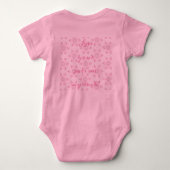 Roze babyfeestje Mooie babymeisje Bloempatroon Romper (Achterkant)