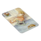 Roze babyjurk schommelstoel  magneet (Rechterzijde)