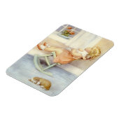 Roze babyjurk schommelstoel  magneet (Linkerzijde)