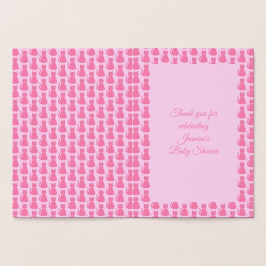  roze babykeuken Baby shower Dank je wel Folie Kaarten (Binnen)