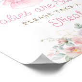 Roze Babykleding Baby's zijn Sweet Table Sign Poster (Hoek)