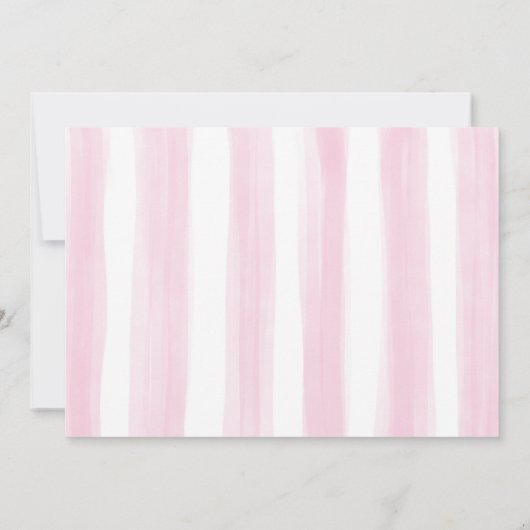 Roze Babykleding Meisje Wasserij Baby shower Bedankkaart (Achterkant)