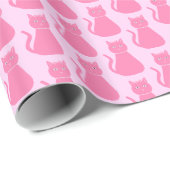  roze babykleerkat cadeaupapier (Rol Hoek)