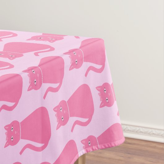 roze babykleerkat tafelkleed (Voorbeeld)