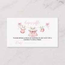 Roze babykleren meisje luier raffle baby shower