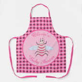 roze babymeisje Aangepast Baby shower Schort (Voorkant)