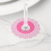  roze babymeisje Aangepast Baby shower Wijnglaslabel (Dichtbij)