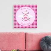  roze babymeisje Aangepast Canvas Afdruk (Insitu (Woonkamer))