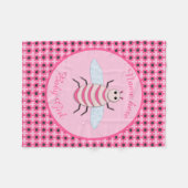 roze babymeisje Aangepast Fleece Deken (Voorkant (Horizontaal))