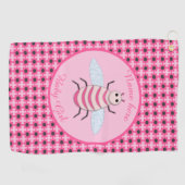 roze babymeisje Aangepast Golfhanddoek (Horizontaal)