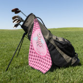 roze babymeisje Aangepast Golfhanddoek (Groen)