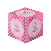 roze babymeisje Aangepast Kubus (Achter hoekig)