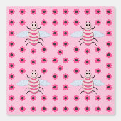  roze babymeisje behang (Voorkant)