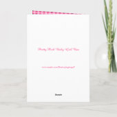 roze babymeisje kaart (Achterkant)