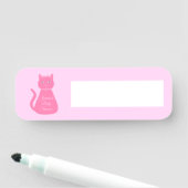  roze babymeisje Kat aangepast Baby shower Naamplaatje (In situ)