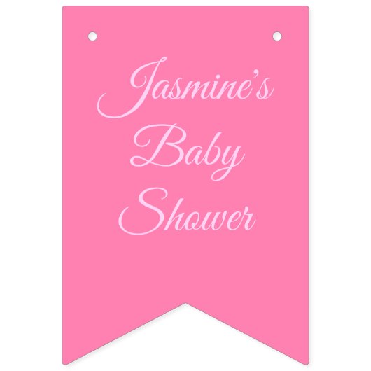  roze babymeisje Kat aangepast Baby shower Vlaggetjes (Derde vlag)