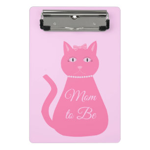  roze babymeisje Kat Aangepast mama om te worden Mini Klembord