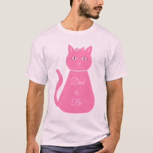 roze babymeisje Kat Aangepast pap om te worden T-shirt