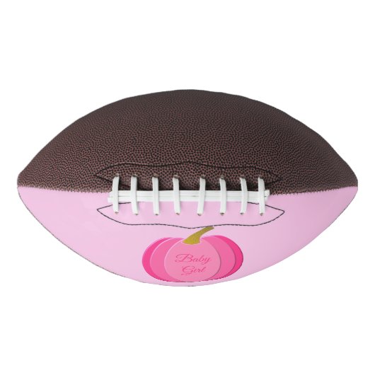 roze babymeisje - pompoen op maat american football (Voorkant)