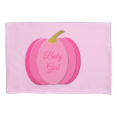  roze babymeisje pompoen op maat, dubbelzijdig kussensloop (Voorkant)