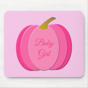 roze babymeisje - pompoen op maat muismat
