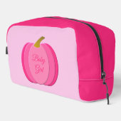 roze babymeisje - pompoen op maat toilettasje (Rechterhoek)